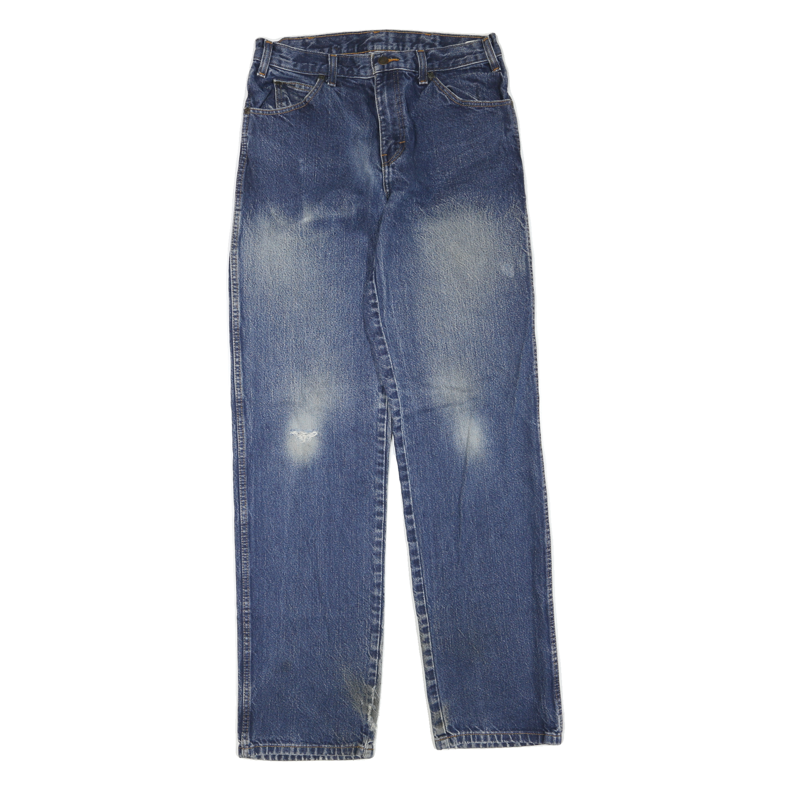 DICKIES Mens Jeans Blue Regular Straight Denim Medium Wash W32 L35 Durable