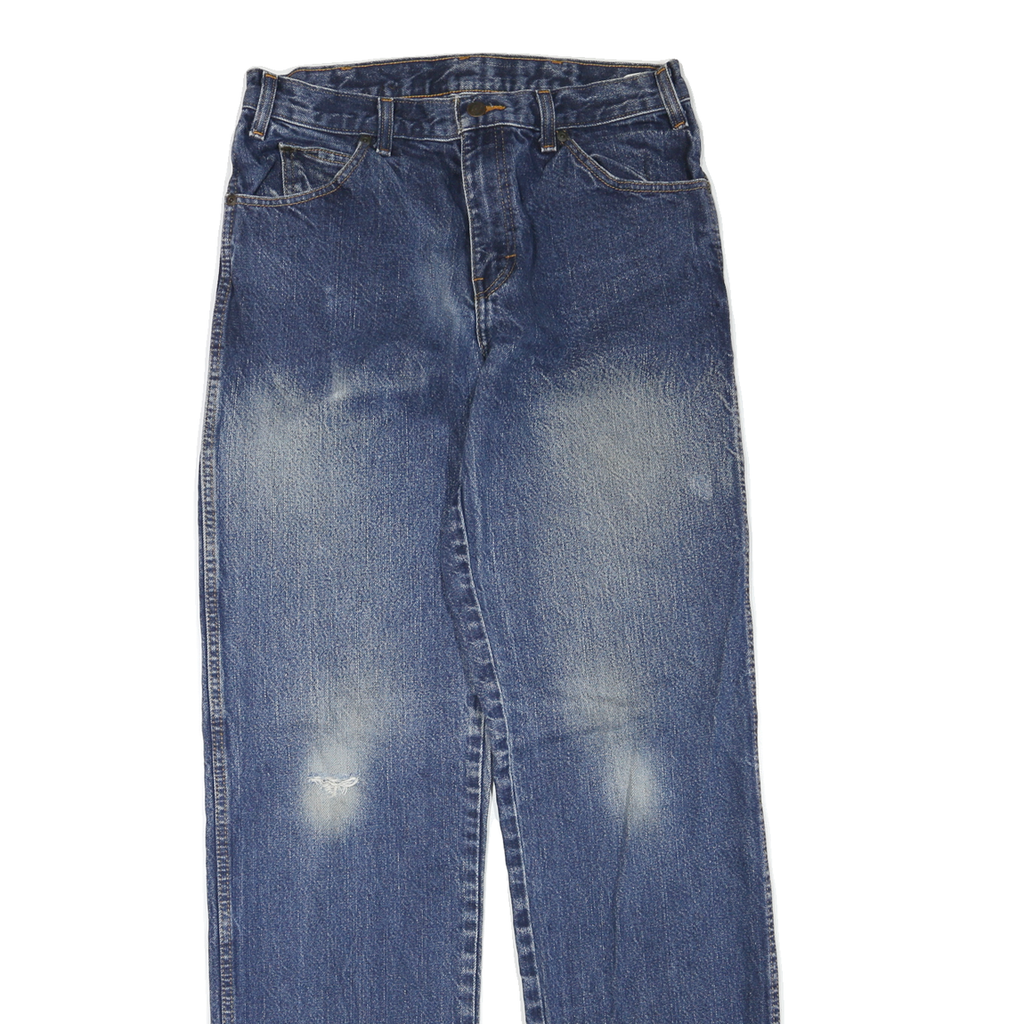 DICKIES Mens Jeans Blue Regular Straight Denim Medium Wash W32 L35 Durable