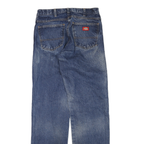 DICKIES Mens Jeans Blue Regular Straight Denim Medium Wash W32 L35 Durable