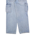 XER Womens Light Blue Regular Fit Straight Leg Denim Jeans W26 L30 Cargo Pocket