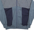 ATHLET CLASSIC Mens Blue & Navy Zip Jacket L Polyester Blend Colourblock Casual