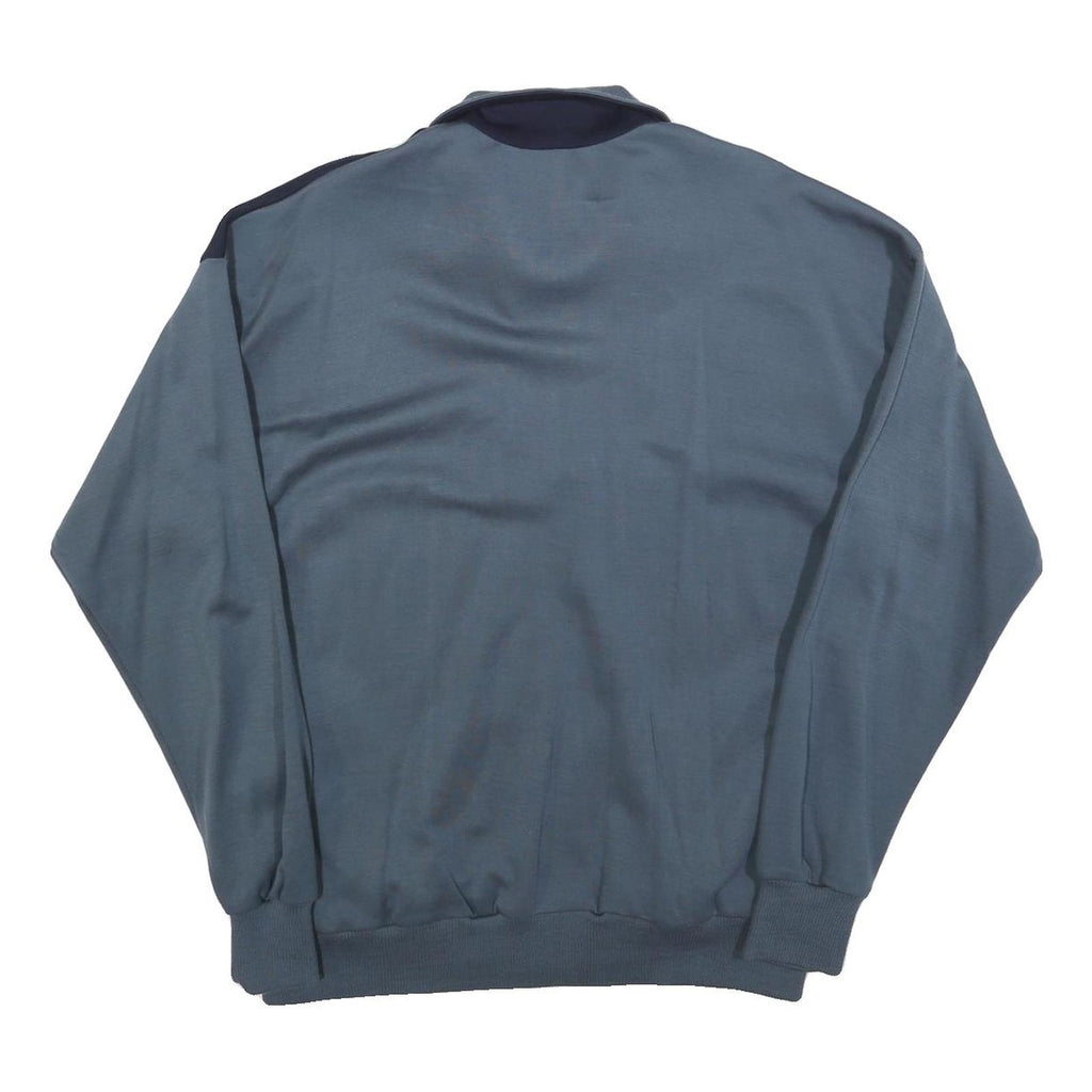 ATHLET CLASSIC Mens Blue & Navy Zip Jacket L Polyester Blend Colourblock Casual