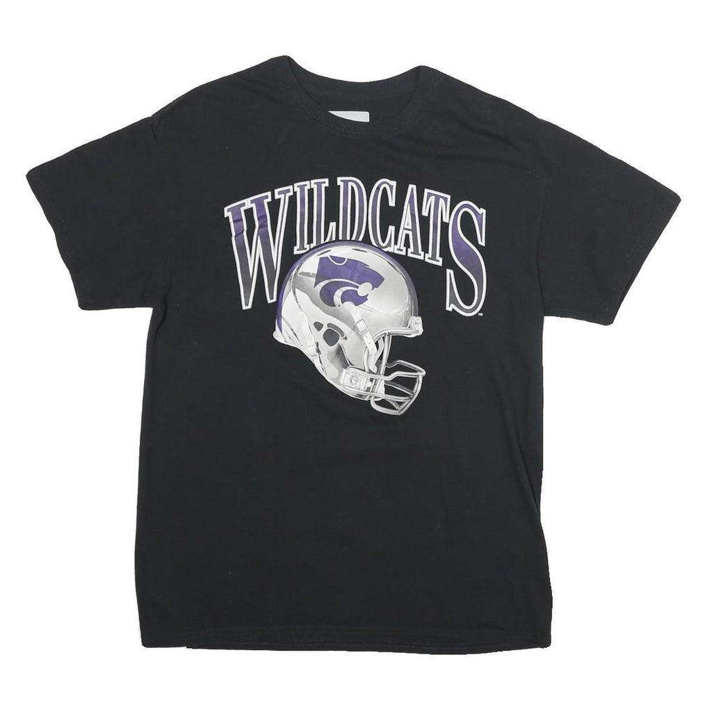 CAPTIVATING Mens Black Wildcats Graphic T-Shirt M Short Sleeve Crew Neck Sports