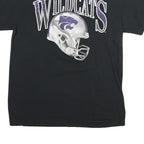CAPTIVATING Mens Black Wildcats Graphic T-Shirt M Short Sleeve Crew Neck Sports