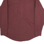 TRUSSARDI Mens Maroon Striped Shirt M Cotton Blend Classic Fit Long Sleeve