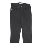 LEVI'S Womens Classic Black Straight Denim Raw Jeans W28 L32 Cotton Blend Zip