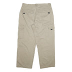 WRANGLER Mens Cotton Beige Regular Straight Trousers W36 L30 Cargo Style