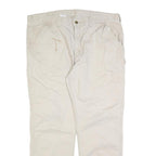 CARHARTT Mens Cotton Blend Beige Relaxed Straight Trousers W42 L32 Workwear