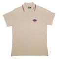 LONSDALE Mens Beige Short Sleeve Logo Embroidered Cotton Blend Polo Shirt XL