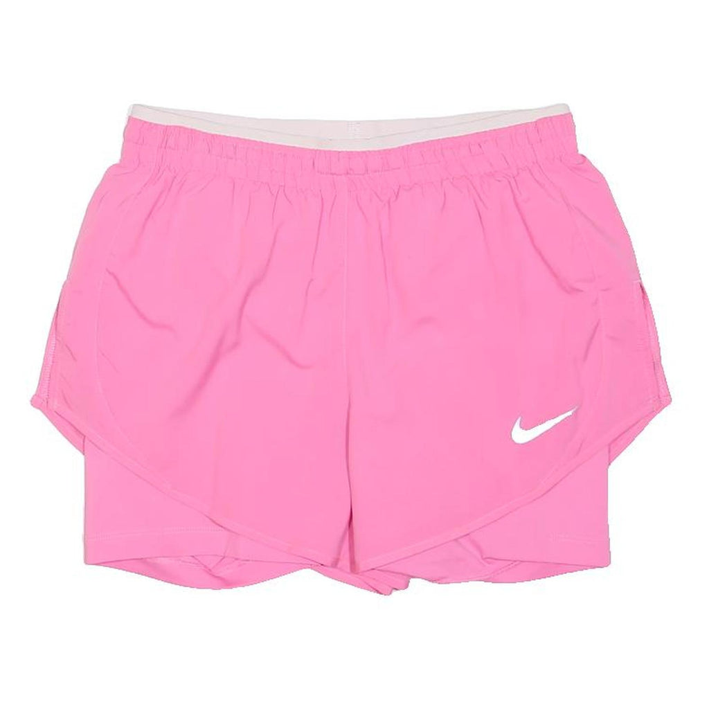 NIKE Womens Pink Casual Shorts XS W27 Polyester Blend Sports Running Gym