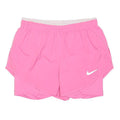 NIKE Womens Pink Casual Shorts XS W27 Polyester Blend Sports Running Gym