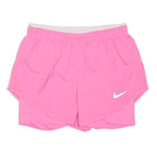 NIKE Womens Pink Casual Shorts XS W27 Polyester Blend Sports Running Gym