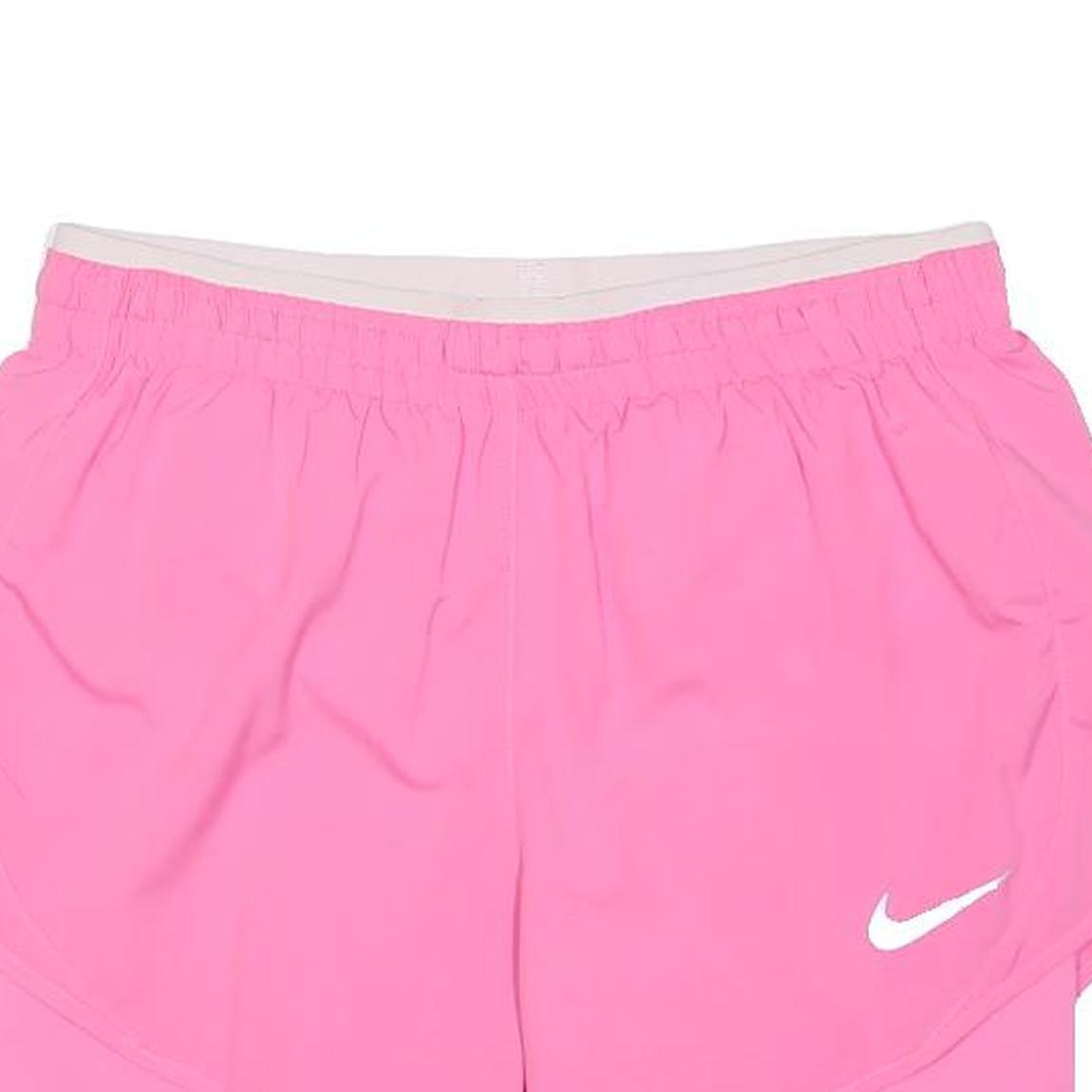 NIKE Womens Pink Casual Shorts XS W27 Polyester Blend Sports Running Gym