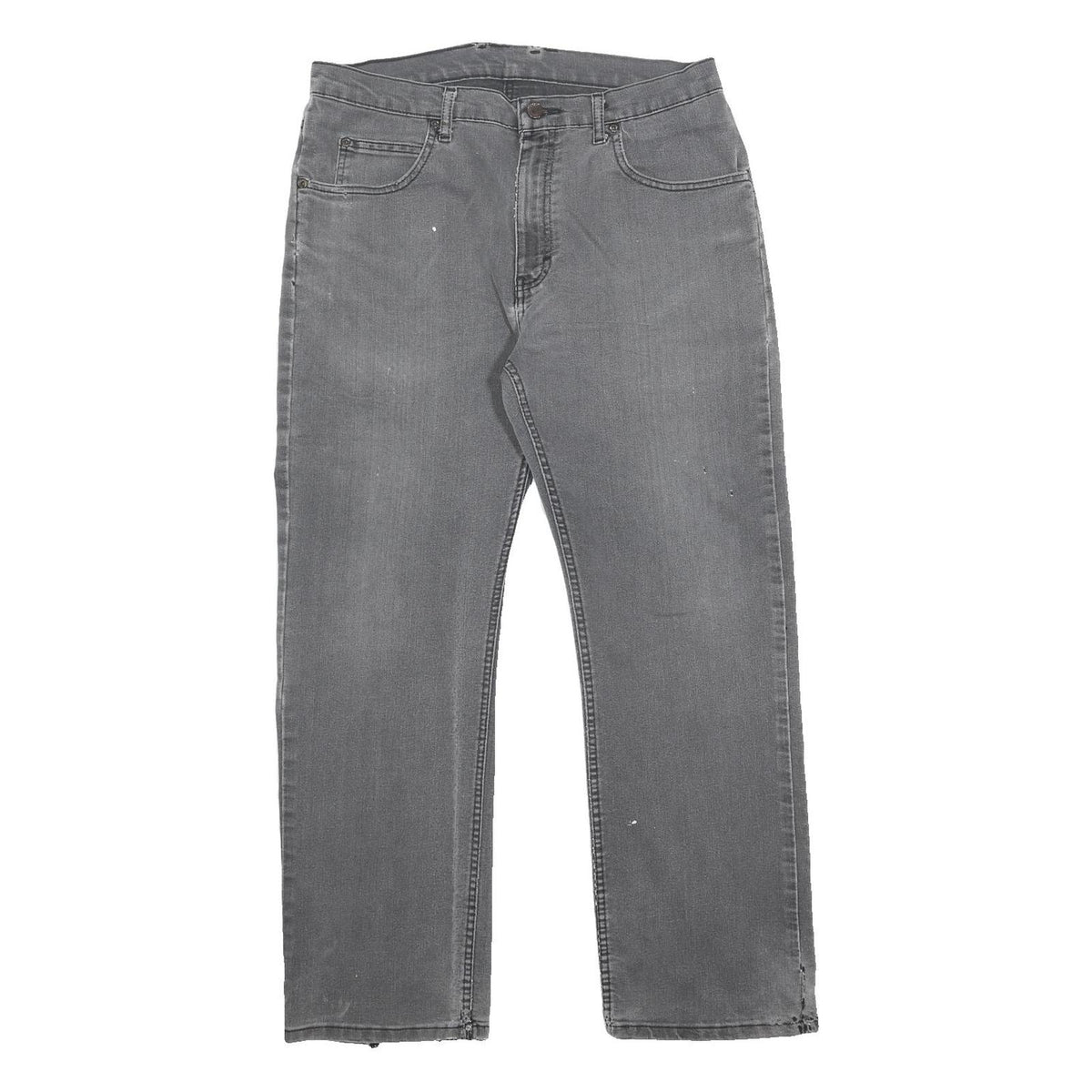 DICKIES Mens Jeans Grey Relaxed Straight Denim Medium W34 L30 Workwear Casual