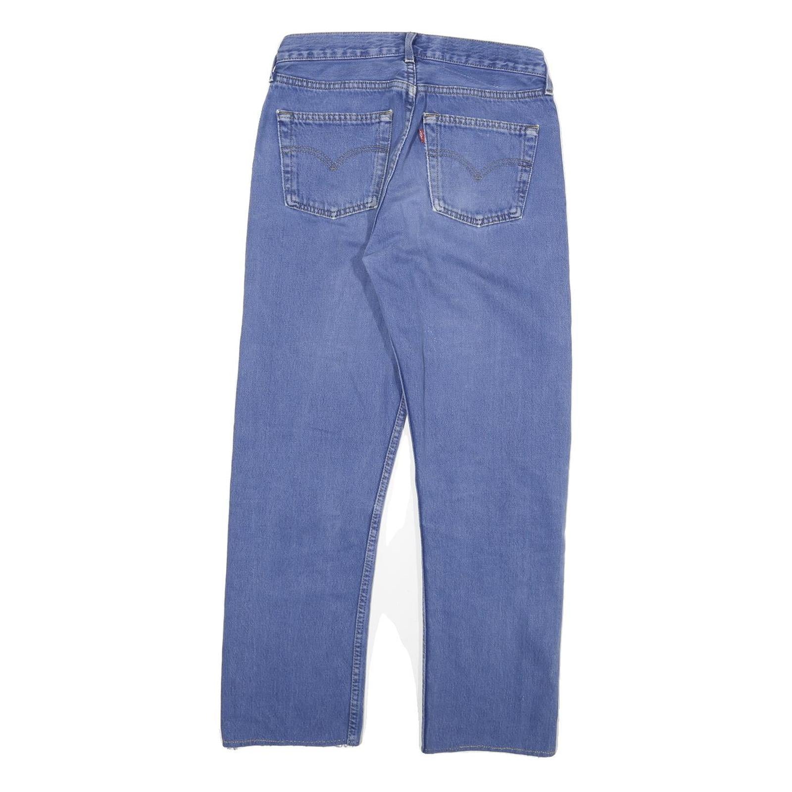 LEVI'S Mens Blue Regular Straight Denim Rinse W26 L26 Stylish Jeans