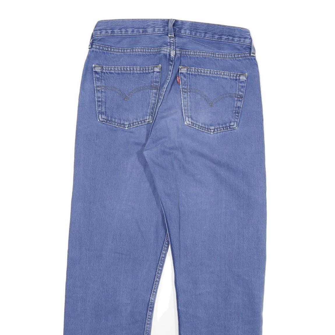 LEVI'S Mens Blue Regular Straight Denim Rinse W26 L26 Stylish Jeans