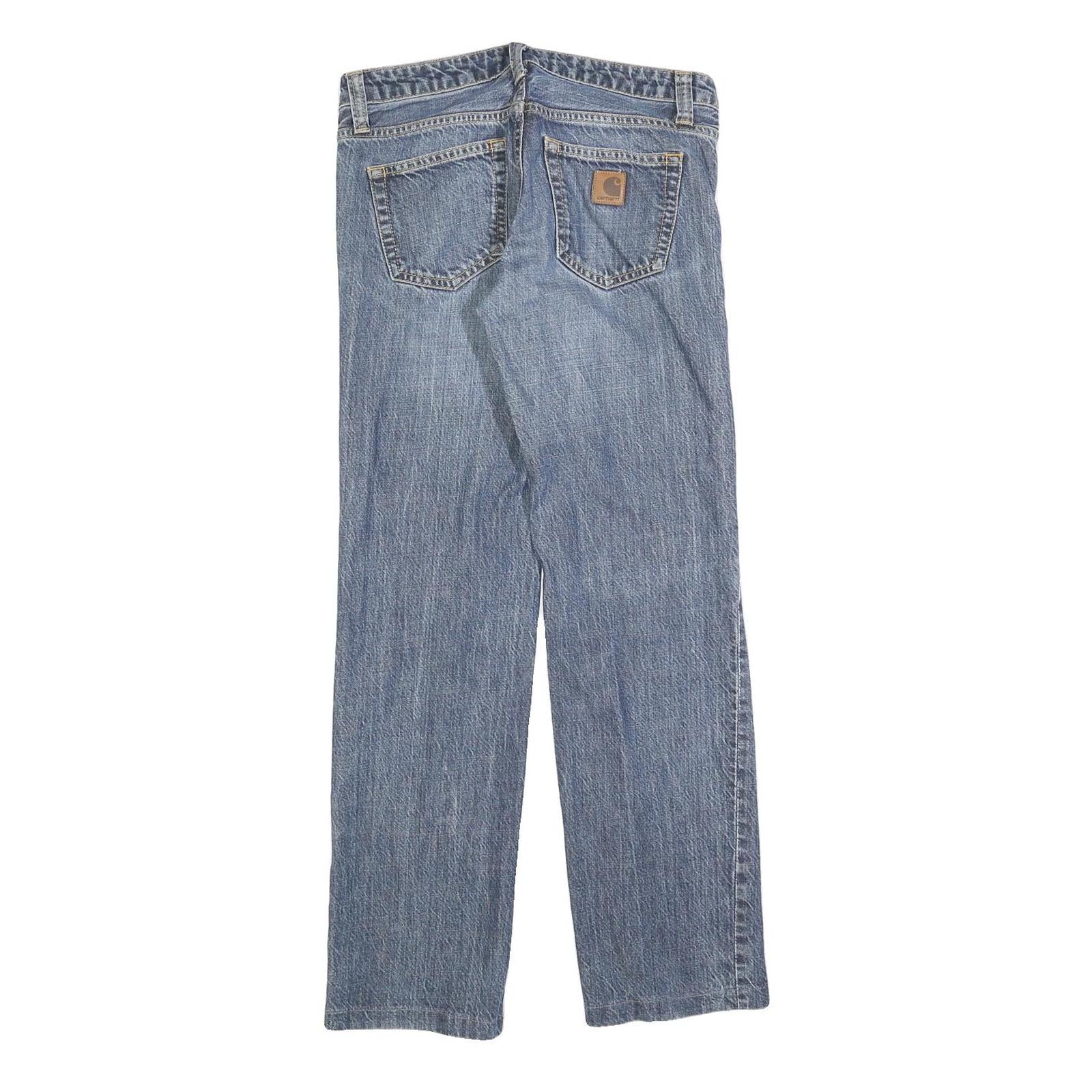 CARHARTT Womens Jeans Blue Slim Straight Denim Medium W26 L28 Stylish