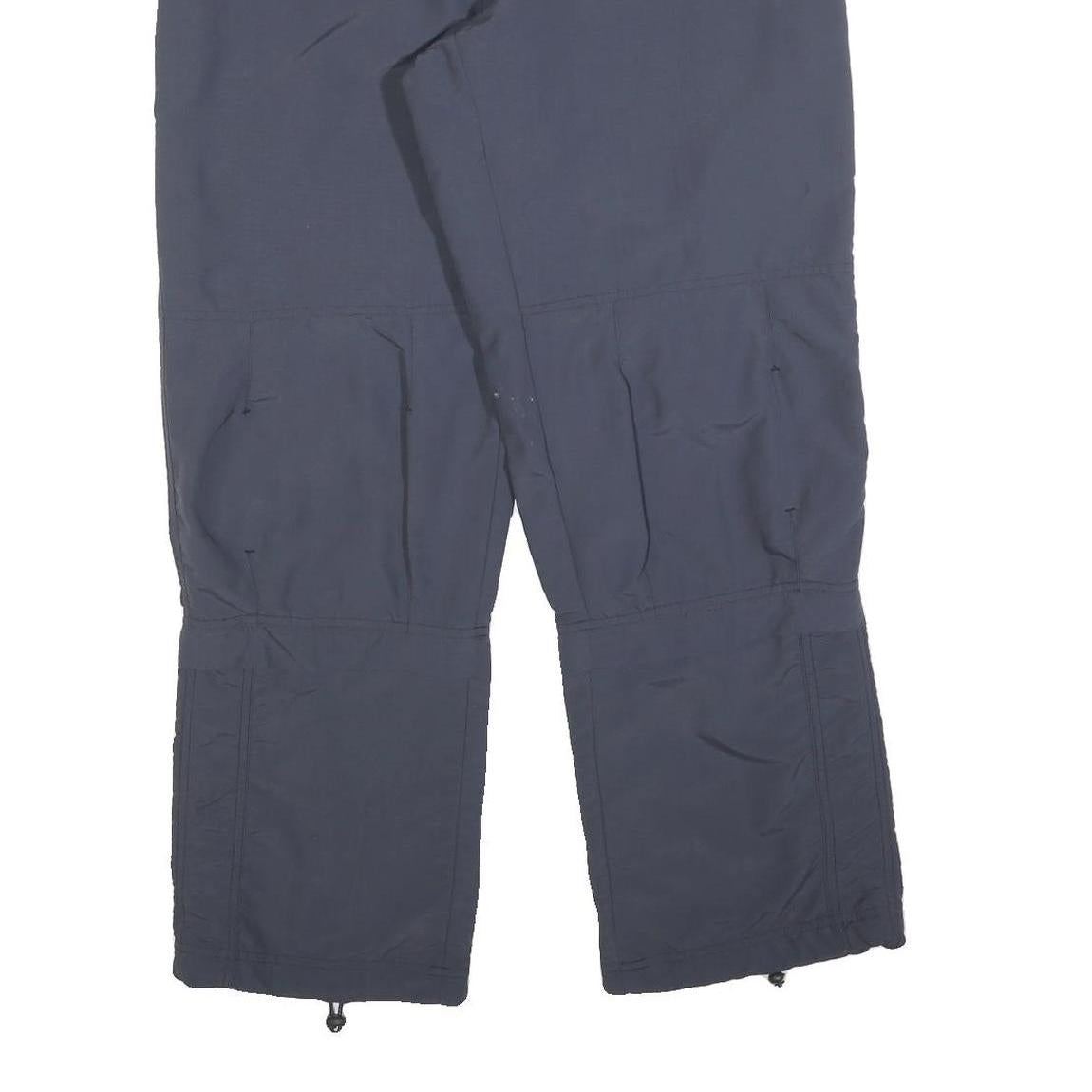 ADIDAS Womens Navy Regular Fit Polyester Blend Trousers W34 L30 Zip Closure