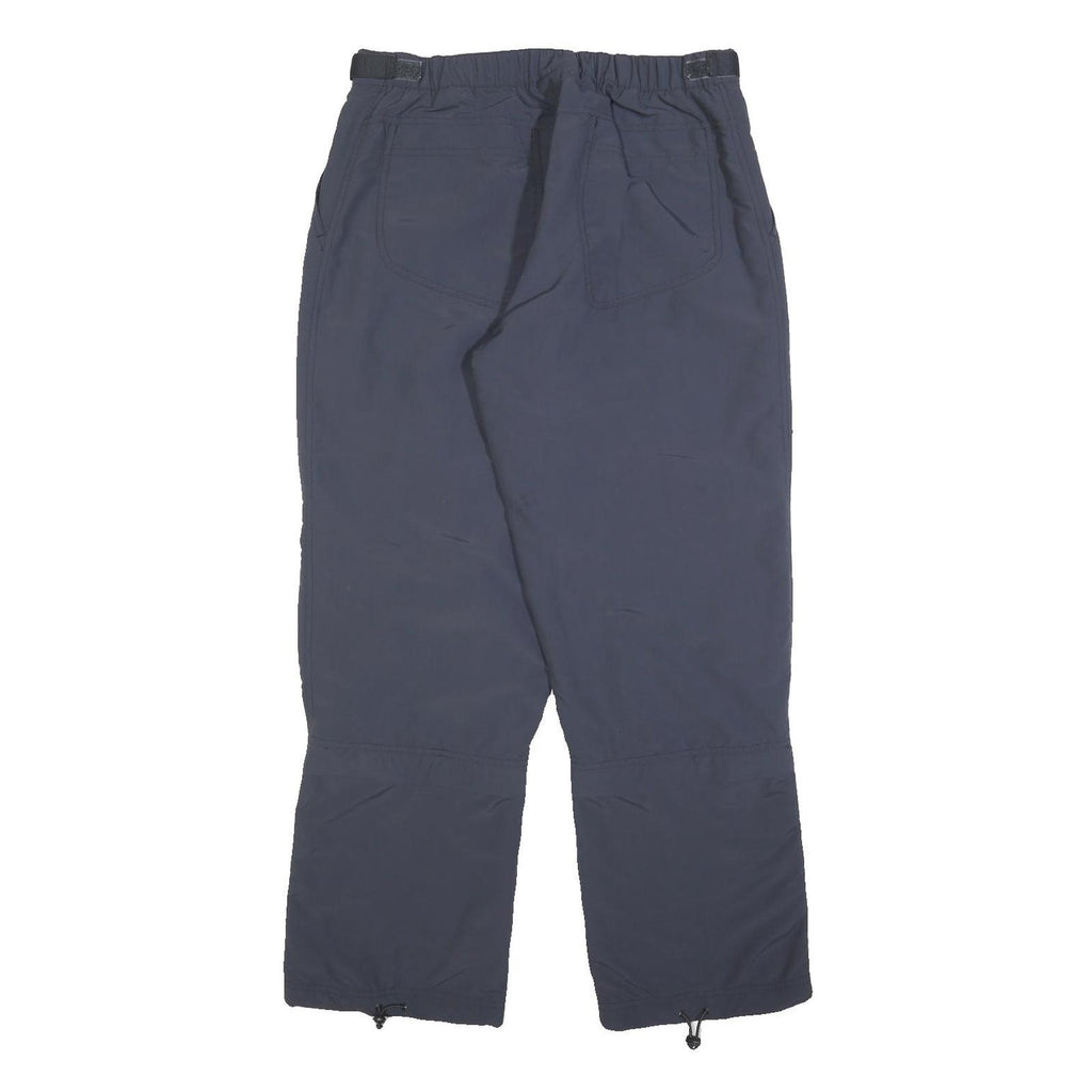 ADIDAS Womens Navy Regular Fit Polyester Blend Trousers W34 L30 Zip Closure