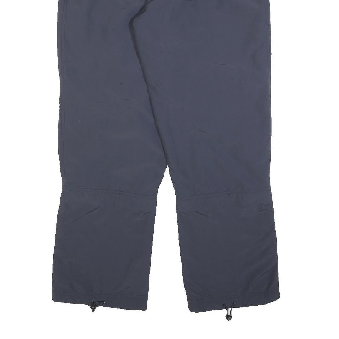 ADIDAS Womens Navy Regular Fit Polyester Blend Trousers W34 L30 Zip Closure