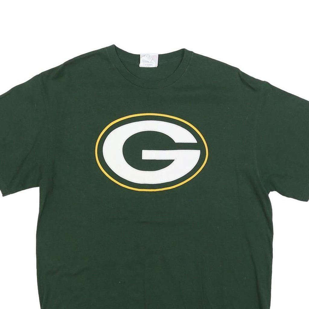 NFL Mens Green Rodgers 12 Graphic T-Shirt L Short Sleeve Crew Neck