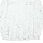 BRIGADE Mens White Blue Stripe Shirt M Cotton Blend European Fit Classic