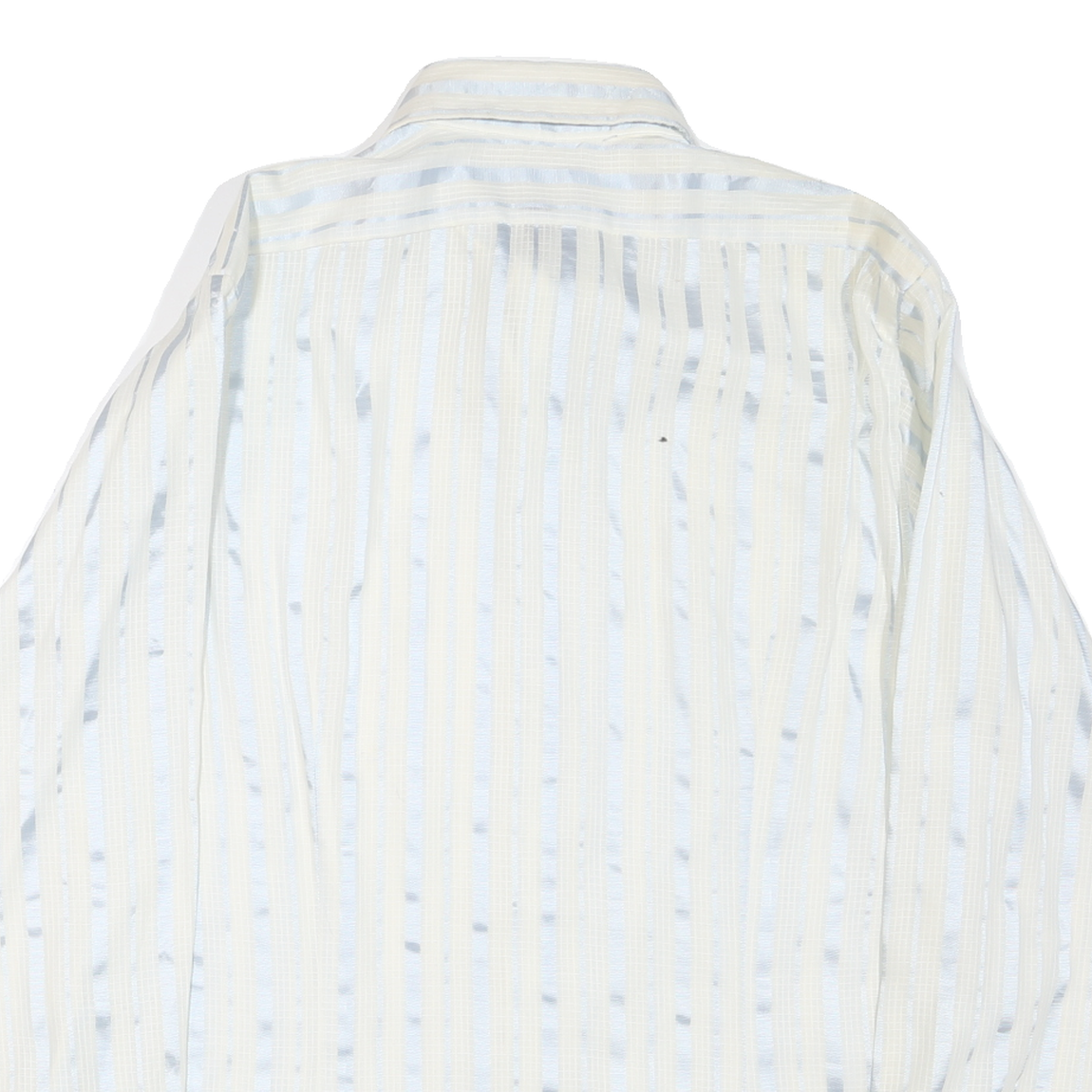 BRIGADE Mens White Blue Stripe Shirt M Cotton Blend European Fit Classic