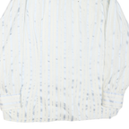 BRIGADE Mens White Blue Stripe Shirt M Cotton Blend European Fit Classic