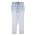 ALEXANDER WANG Womens Slim Fit Blue Denim Cotton Blend Jeans W30 L30 Stylish Zip