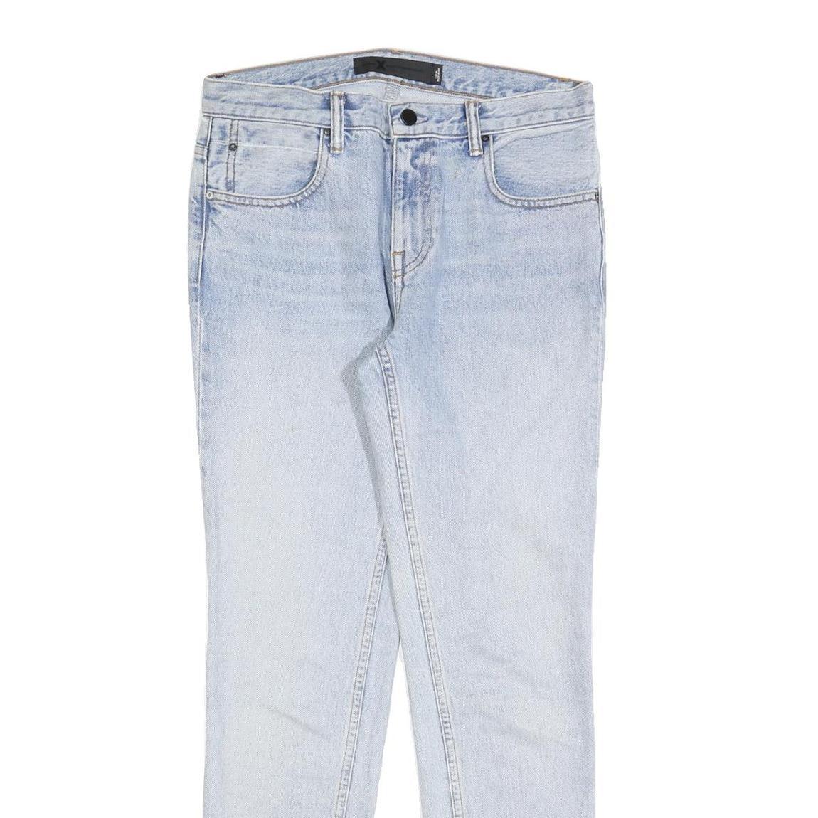 ALEXANDER WANG Womens Slim Fit Blue Denim Cotton Blend Jeans W30 L30 Stylish Zip