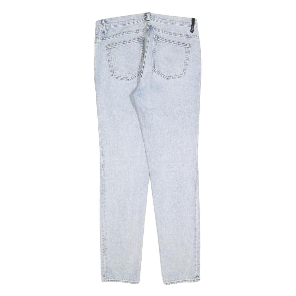 ALEXANDER WANG Womens Slim Fit Blue Denim Cotton Blend Jeans W30 L30 Stylish Zip