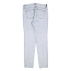 ALEXANDER WANG Womens Slim Fit Blue Denim Cotton Blend Jeans W30 L30 Stylish Zip