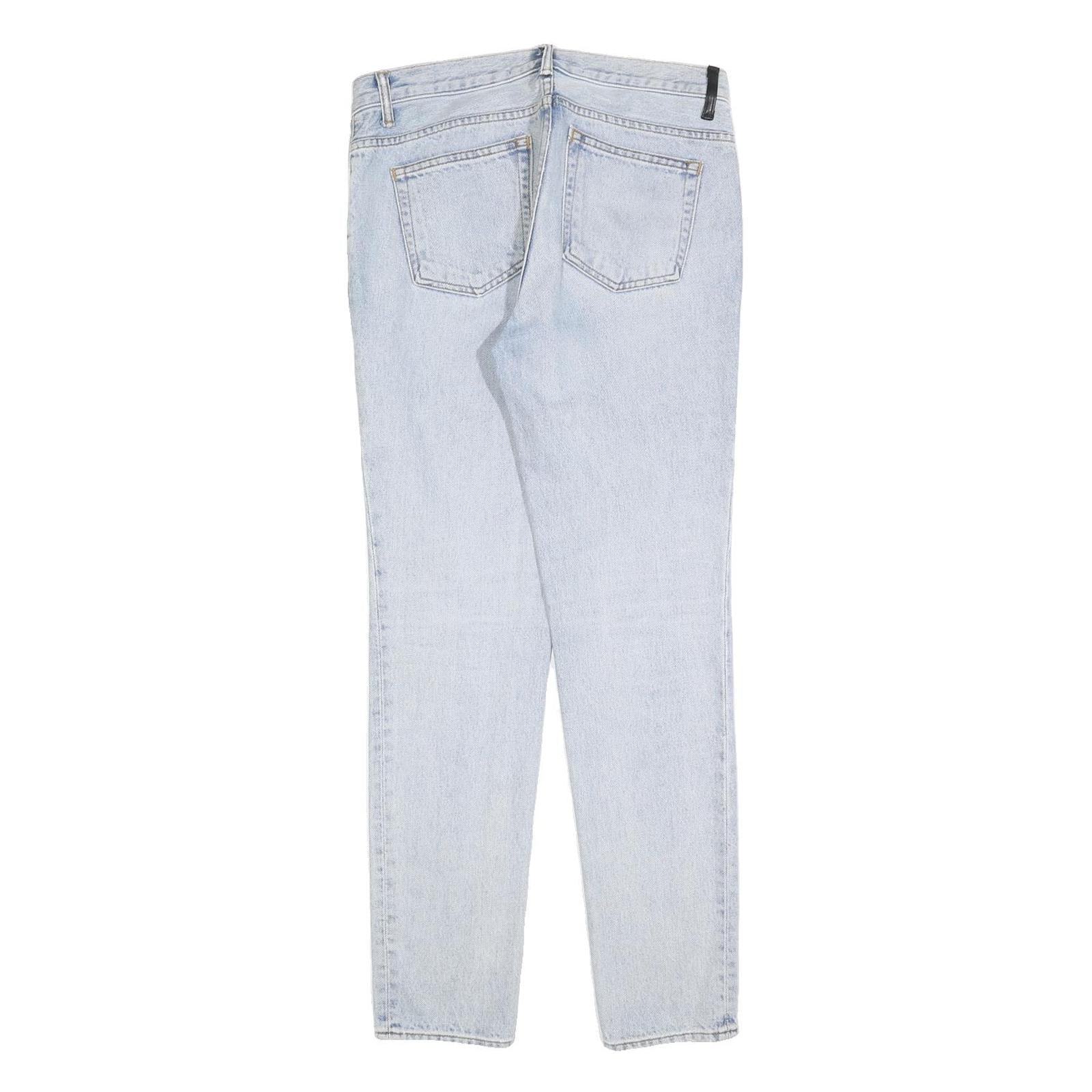 ALEXANDER WANG Womens Slim Fit Blue Denim Cotton Blend Jeans W30 L30 Stylish Zip