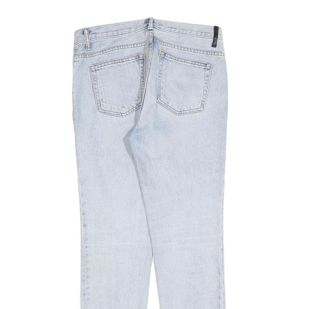 ALEXANDER WANG Womens Slim Fit Blue Denim Cotton Blend Jeans W30 L30 Stylish Zip