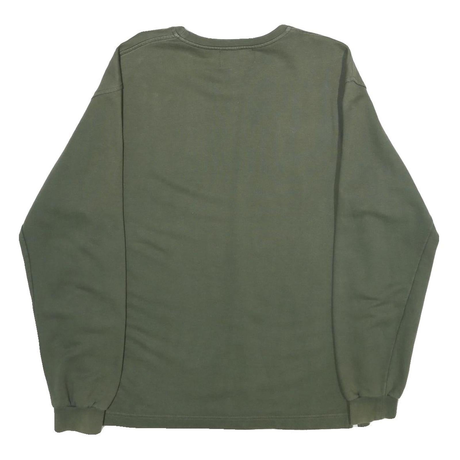 VITA.LIFE Mens Green Cotton Crew Neck Sweatshirt M Casual Pullover Top