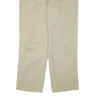 DICKIES Mens Cotton Blend Beige Regular Fit Straight Leg Trousers W36 L28