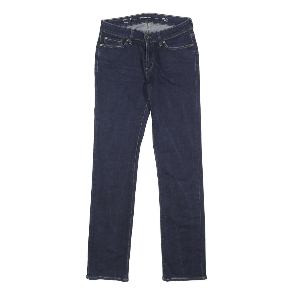 LEVI'S Womens Classic Jeans Blue Skinny Denim Raw W27 L32 Zip Cotton Blend