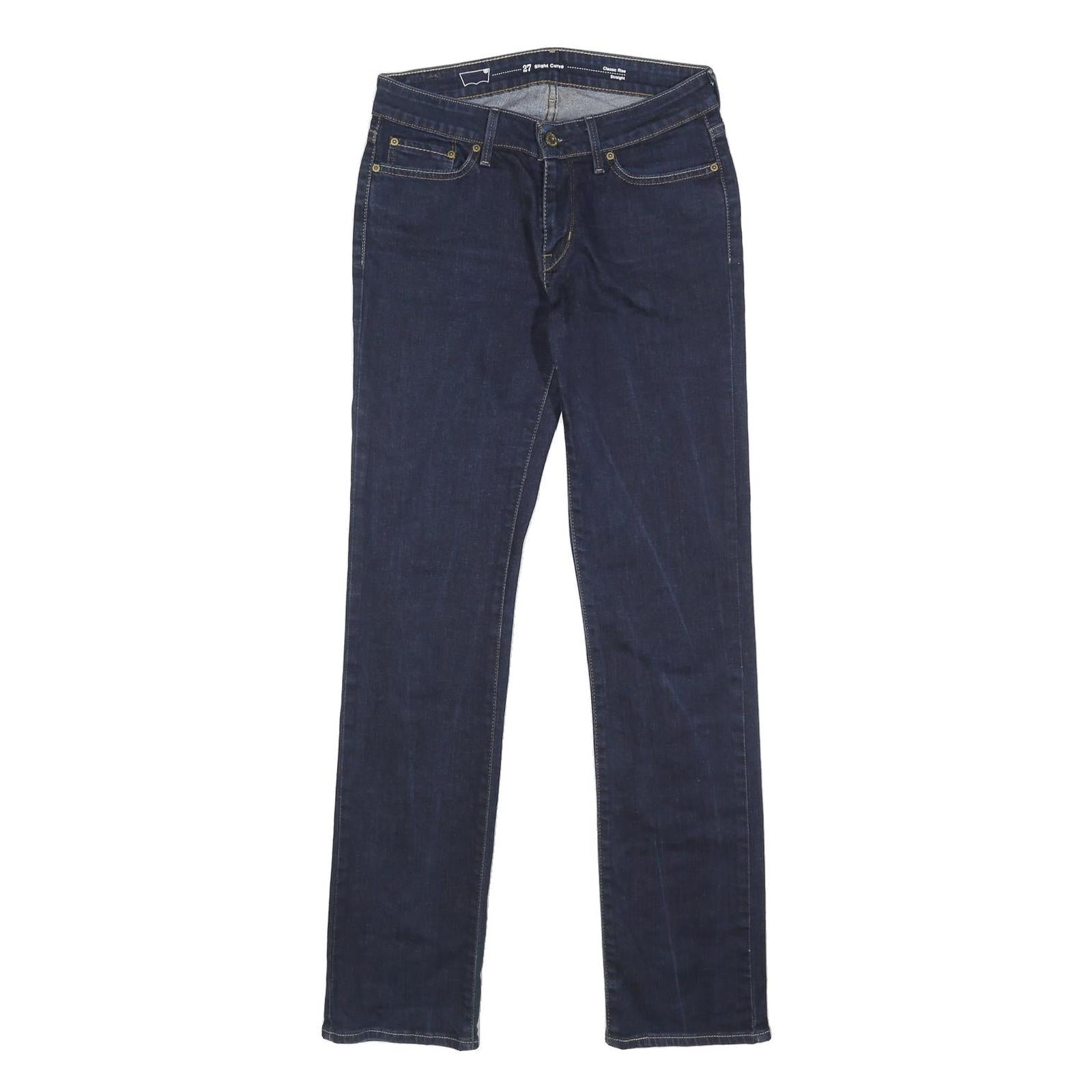 LEVI'S Womens Classic Jeans Blue Skinny Denim Raw W27 L32 Zip Cotton Blend