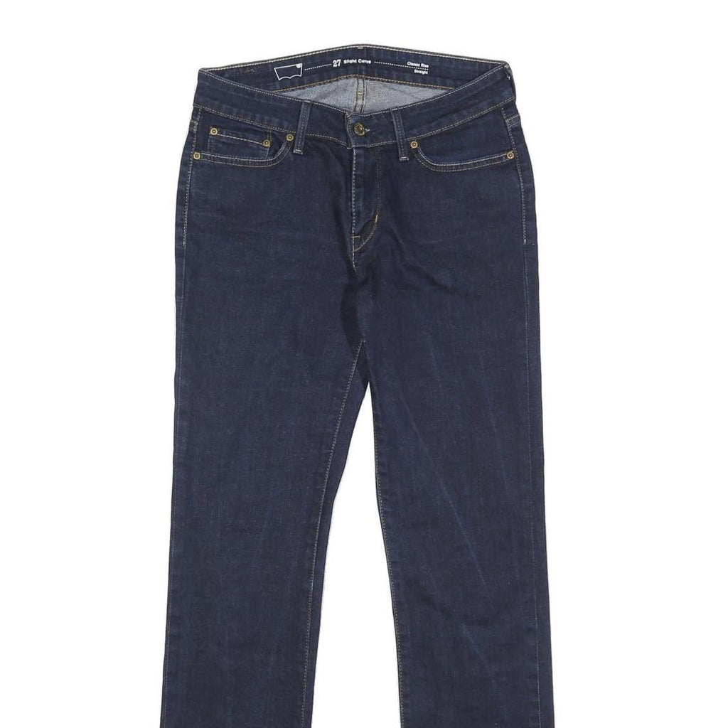 LEVI'S Womens Classic Jeans Blue Skinny Denim Raw W27 L32 Zip Cotton Blend