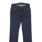 LEVI'S Womens Classic Jeans Blue Skinny Denim Raw W27 L32 Zip Cotton Blend