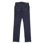 LEVI'S Womens Classic Jeans Blue Skinny Denim Raw W27 L32 Zip Cotton Blend