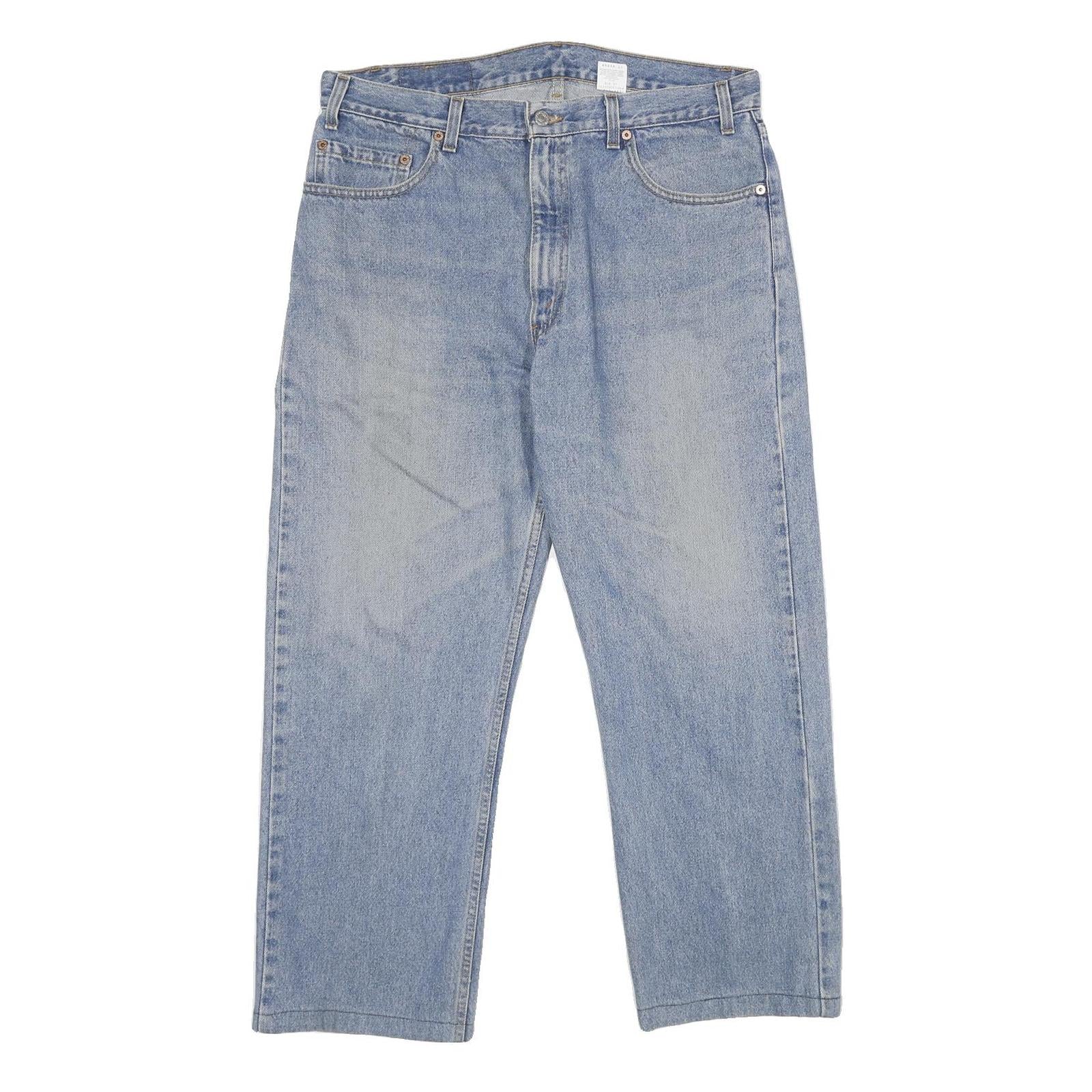 LEVI'S 505 Mens Jeans Blue Regular Straight Denim Medium W36 L27 Classic Zip