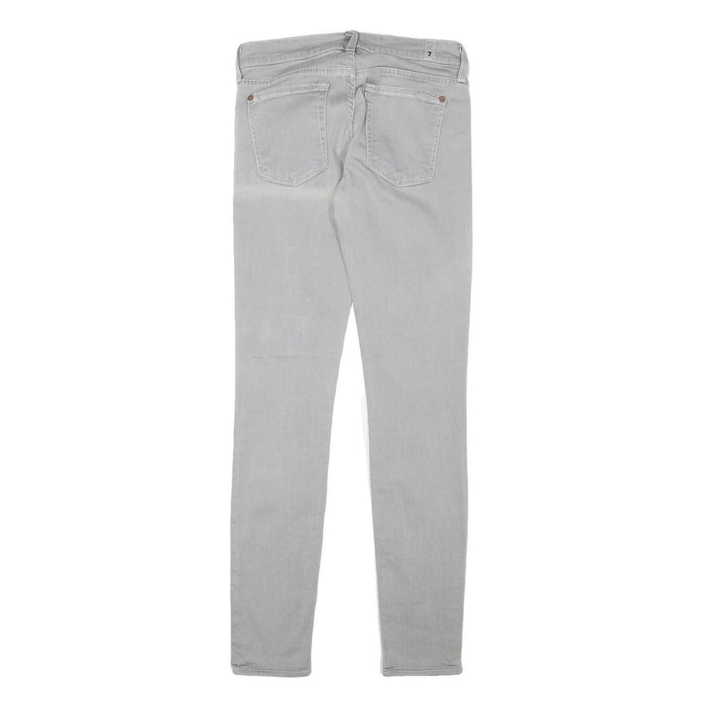 7 FOR ALL MANKIND Womens Slim Skinny Denim Light W26 L27 Cotton Blend Zip Jeans