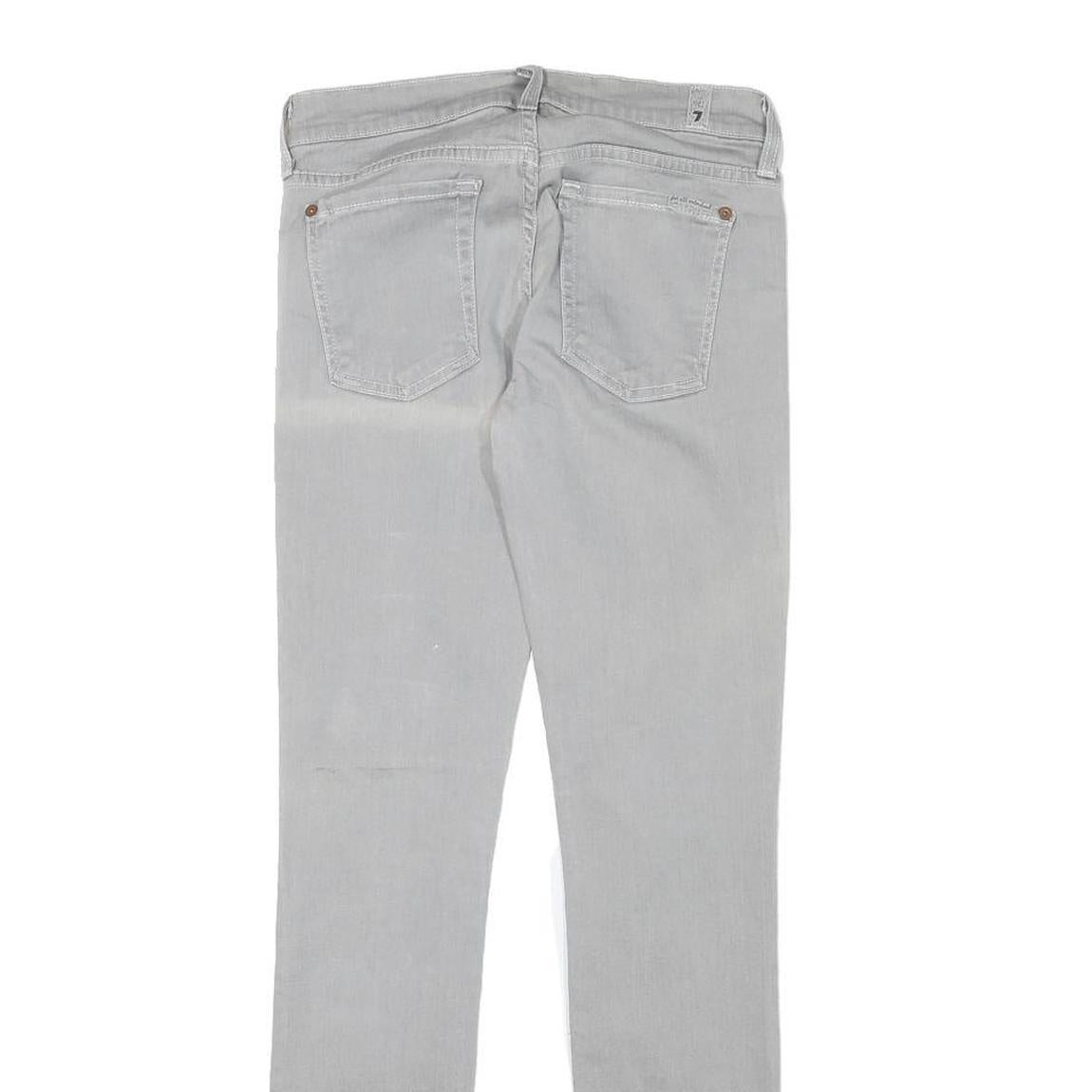 7 FOR ALL MANKIND Womens Slim Skinny Denim Light W26 L27 Cotton Blend Zip Jeans