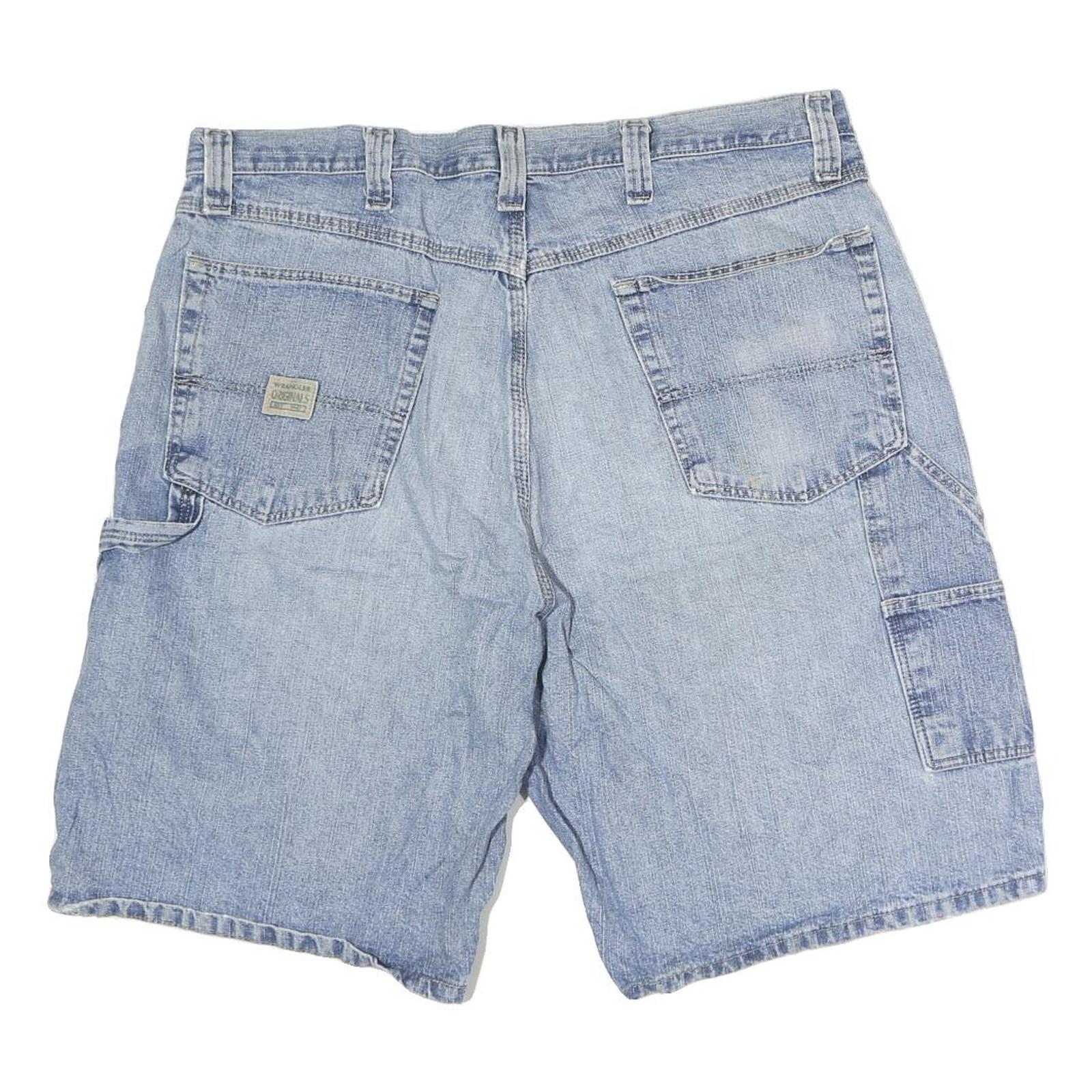 WRANGLER Mens Denim Blue Casual Shorts XL W38 Classic Fit Workwear