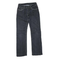 Womens Dark Blue Regular Fit Straight Denim Jeans Cotton Blend Zip W26 L28