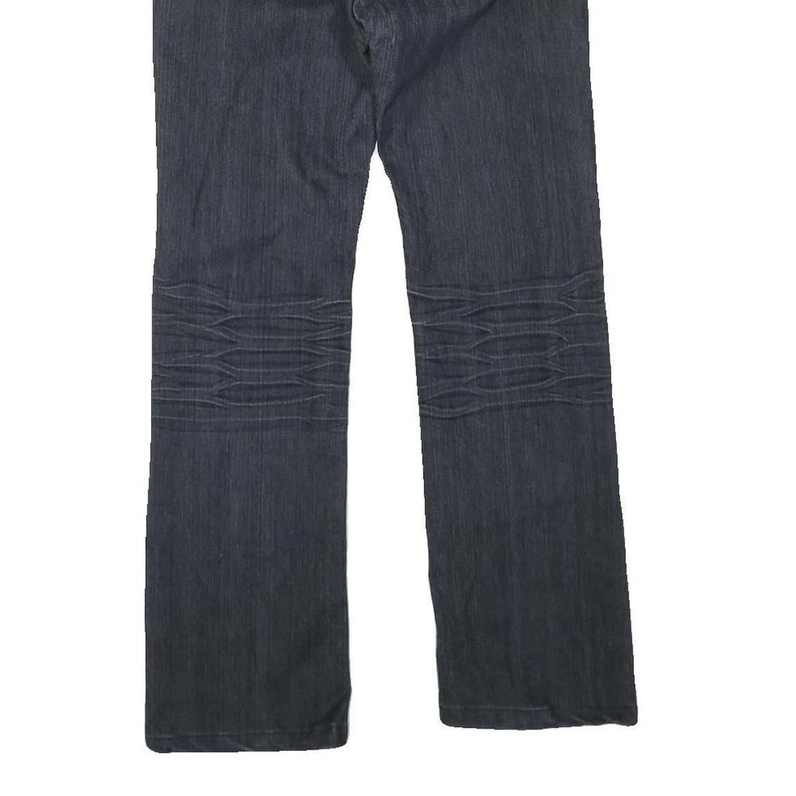 Womens Dark Blue Regular Fit Straight Denim Jeans Cotton Blend Zip W26 L28