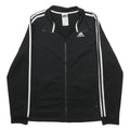ADIDAS Womens Black & White Track Jacket XL Polyester Zip Full Zip Sportswear