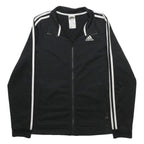 ADIDAS Womens Black & White Track Jacket XL Polyester Zip Full Zip Sportswear