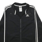 ADIDAS Womens Black & White Track Jacket XL Polyester Zip Full Zip Sportswear